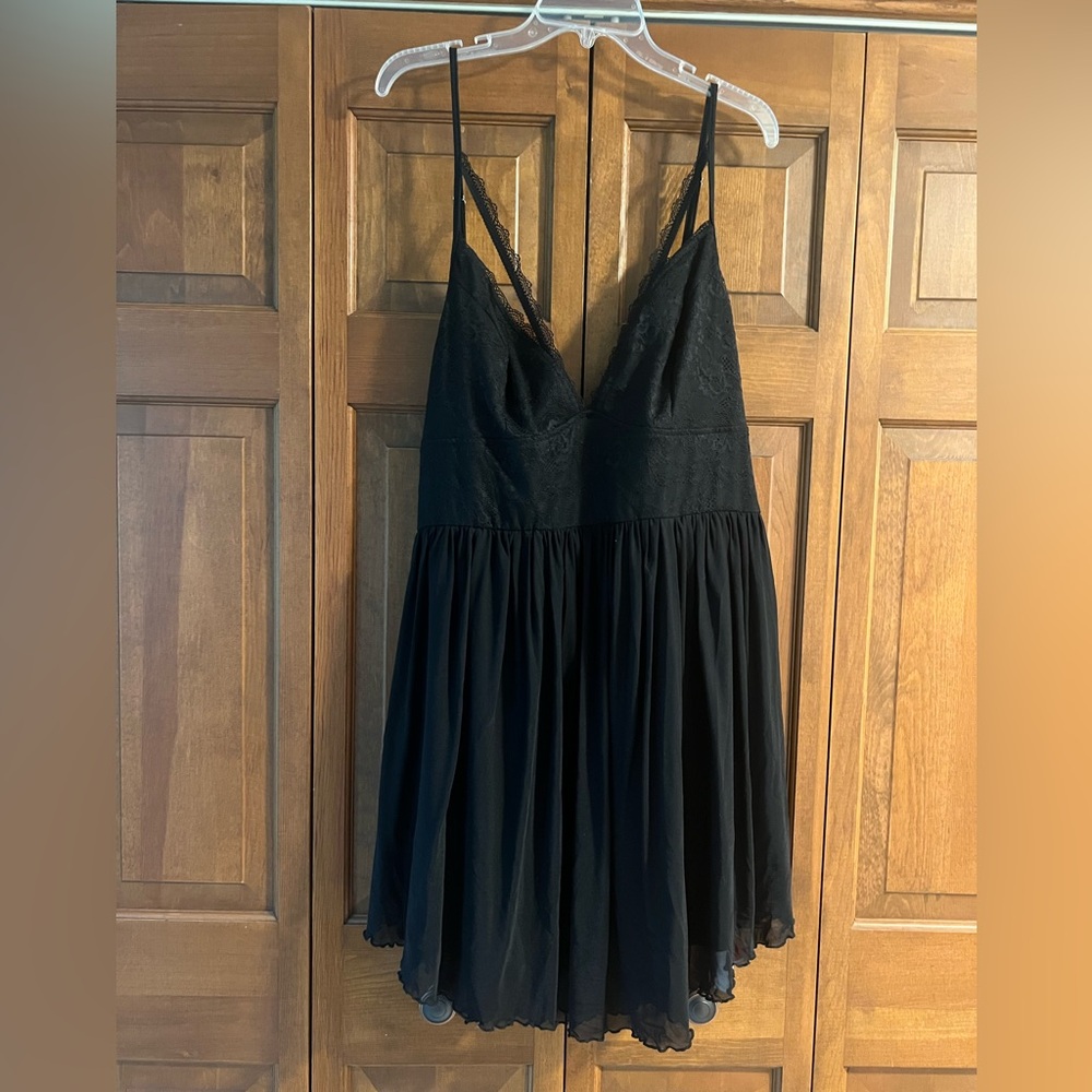 Cider Black Lace Chemise Size 4X